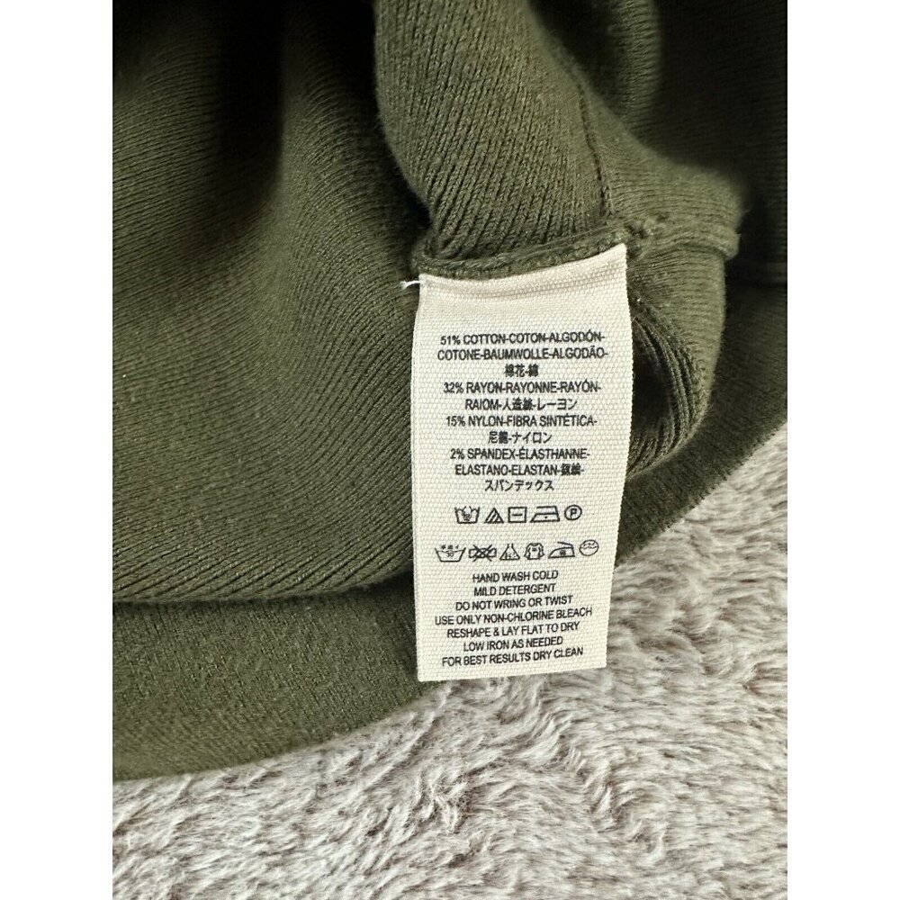 Free People  Hide and Seek Off Shoulder Pullover Sweater Size Small Green - Picture 6 of 10